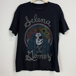 Selena Gomez Black Graphic Tee 2016 Concert Revival Tour L